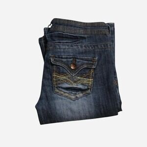 Womens Y2K Bebe Grunge Low-rise Bootcut Flare Wide Leg Skinny Whiskered Jeans